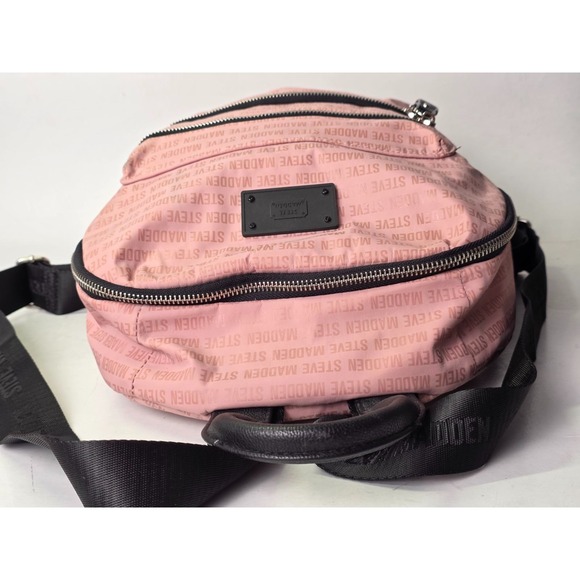 Steve Madden Women's Backpack Pink Black For School Nylon Bag - Picture 6 of 14